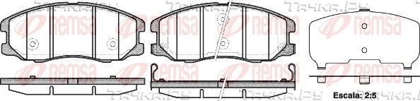 Тормозные колодки Remsa передние для Opel Antara I 2006-2017. Артикул 1261.12
