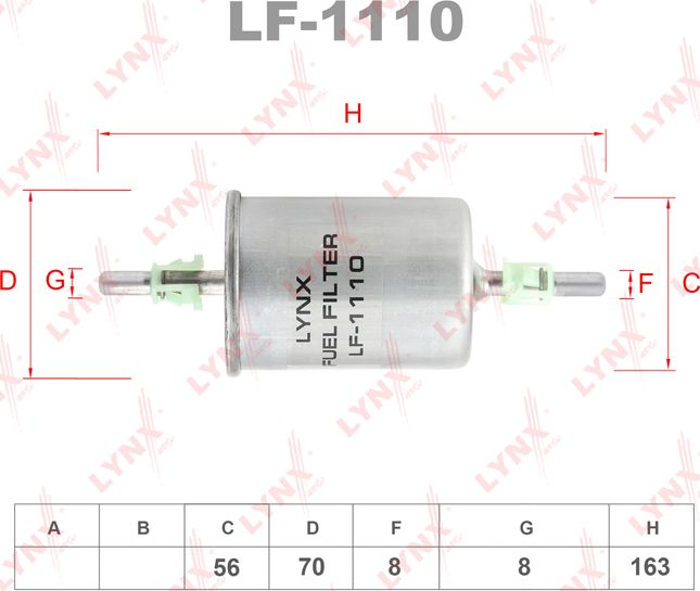 Топливный фильтр LYNXauto. Артикул LF-1110