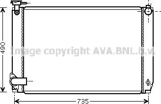 Радиатор охлаждения двигателя AVA для Lexus RX II 2005-2008. Артикул TO2463