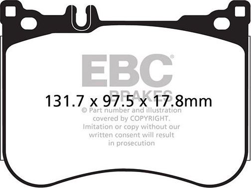 Тормозные колодки EBC Brakes. Артикул DP42178R