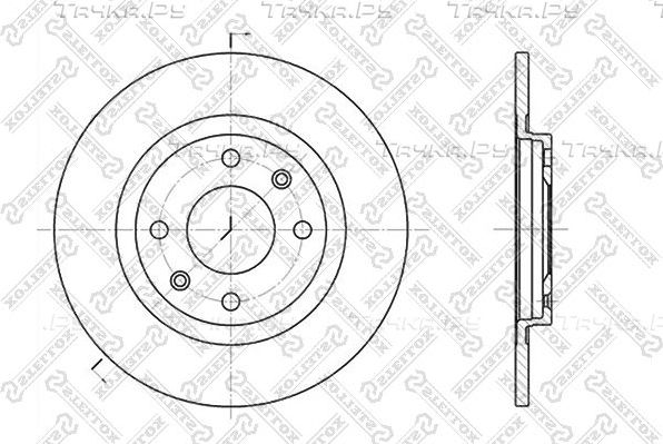 Тормозной диск Stellox передний для Citroen BX 1982-1994. Артикул 6020-9914-SX