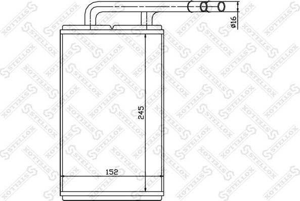 Радиатор отопителя (печки) Stellox. Артикул 10-35111-SX