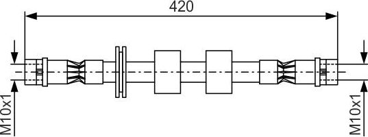 Тормозной шланг Bosch передний для BMW 8 I (E31) 1990-1999. Артикул 1 987 476 414