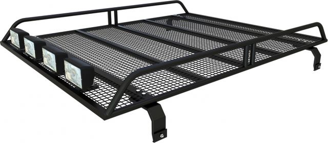 Багажник экспедиционный Podgotoffka 1500х1250х120 мм с сеткой и креплением на водостоки для ВАЗ 2121, 2131 (Нива) 3дв. 1976-2026. Артикул PGT-B.27.03