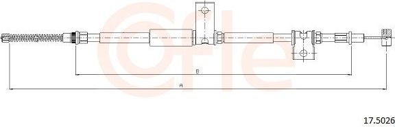 Трос ручника (тросик ручного тормоза) Cofle. Артикул 17.5026