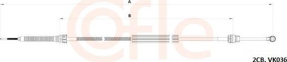 Трос переключения передач КПП Cofle для Volkswagen Passat B7 2010-2014. Артикул 92.2CB.VK036