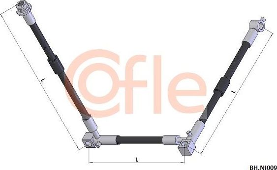 Тормозной шланг Cofle. Артикул 92.BH.NI009