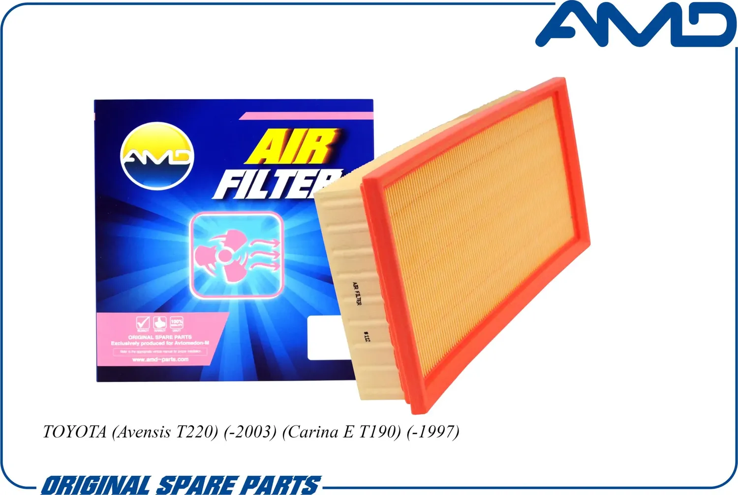 Фильтр воздушный TOYOTA AVENSIS/CARINA E 1.6-2.0 -03 (AMD). Артикул AMD.JFA125