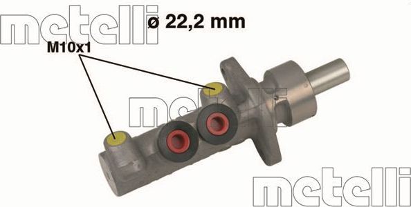 Тормозной цилиндр главный Metelli (алюминий) для SEAT Inca I 1995-2003. Артикул 05-0482