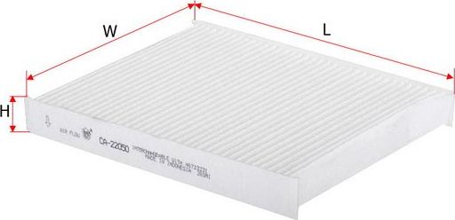 Салонный фильтр Sakura для Fiat Punto II 1999-2012. Артикул CA-22050