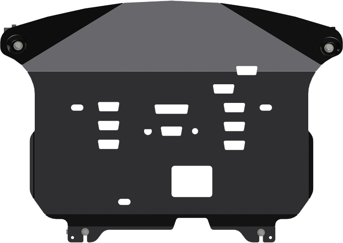 Защита Шериф (2 мм) для картера и КПП Hyundai Santa Fe IV до рестайлинга 2018-2020. Артикул 10.3929 V1