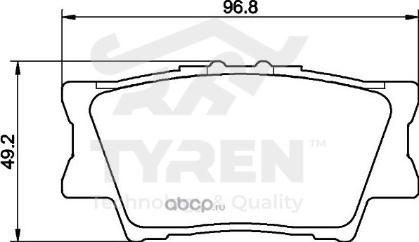 Колодки тормозные дисковые | зад | (Tyren). Артикул TYR1218981