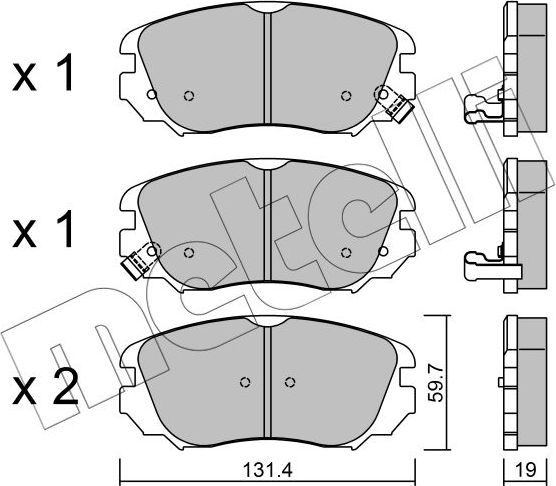Тормозные колодки Metelli. Артикул 22-0841-0