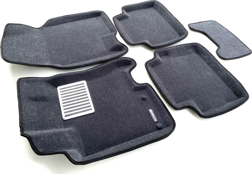 Коврики текстильные Euromat 3D Lux для салона Nissan Qashqai I 2007-2013 СЕРЫЕ. Артикул EM3D-003714G