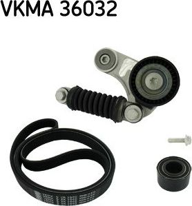 Приводной ремень поликлиновой с роликами (комплект) SKF. Артикул VKMA 36032