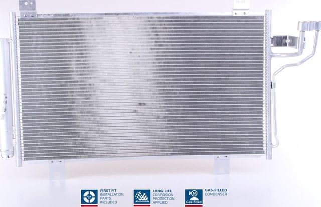 Радиатор кондиционера (конденсатор) Nissens (алюминий) для Mazda 3 III (BM) 2013-2018. Артикул 940575