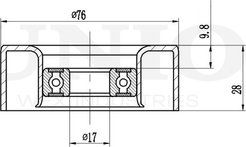 Ролик поликлинового ремня натяжной (Unio). Артикул TNS-10207