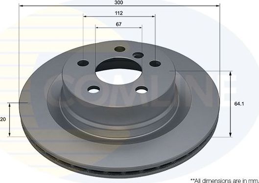 Тормозной диск Comline COATED. Артикул ADC5054V