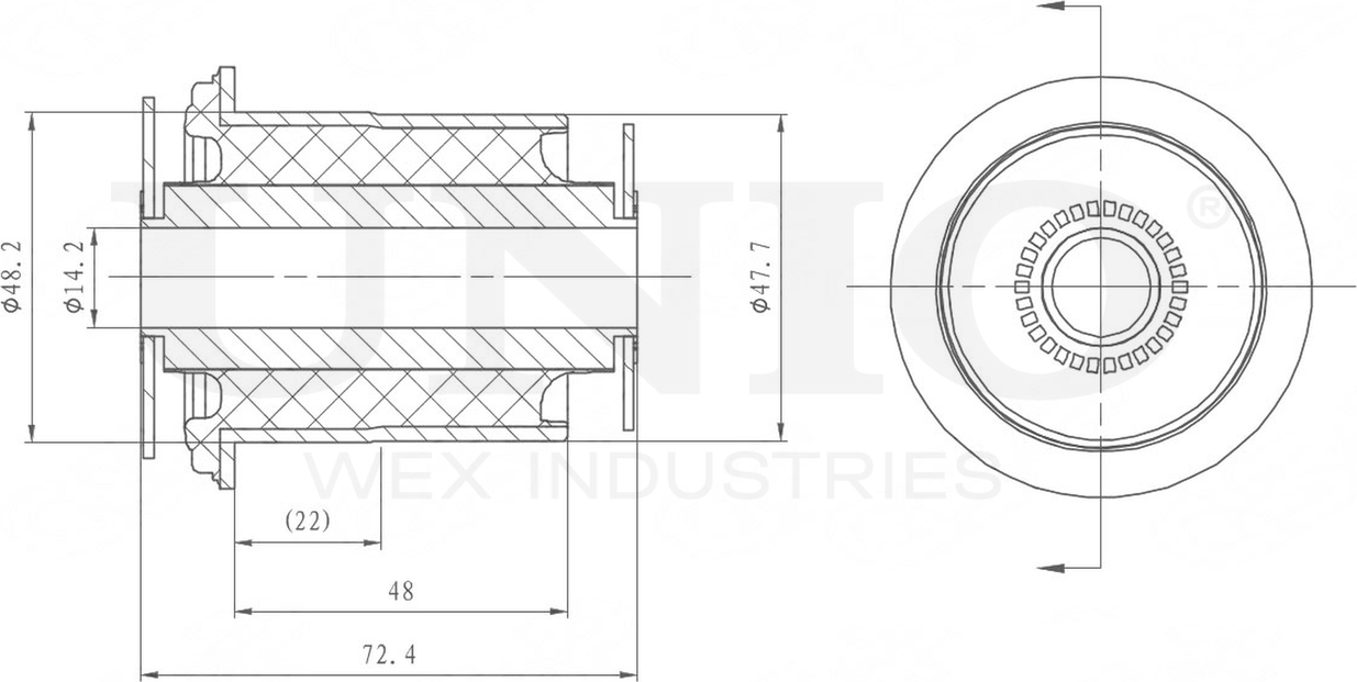 Сайлентблок рычага подвески (Unio). Артикул RMP-20484