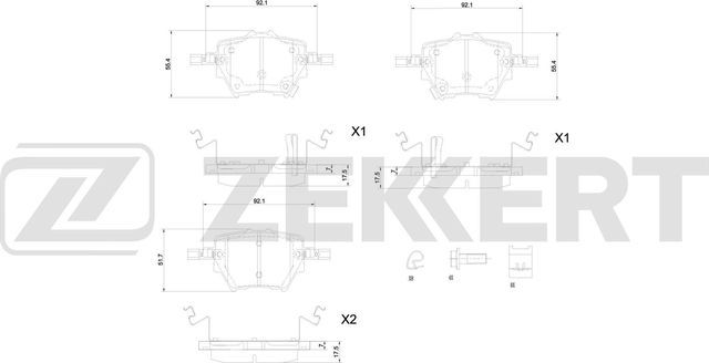 Тормозные колодки Zekkert. Артикул BS-1369