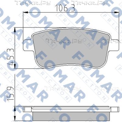 Тормозные колодки Fomar задние для Renault Scenic III 2008-2016. Артикул FO 931581