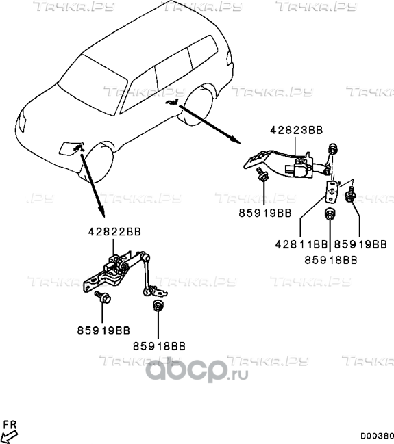 Стойка (тяга) стабилизатора Mitsubishi для Mitsubishi Pajero IV 2006-2026. Артикул 8651A065