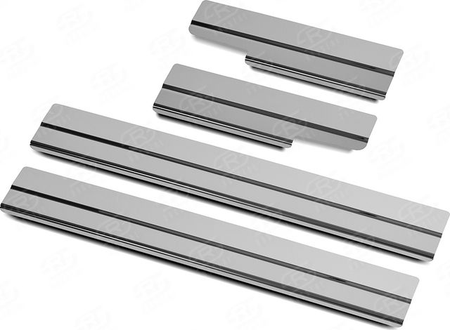 Накладка RusStal на пороги (нерж. зеркало) для Lexus NX I до рестайлинга 2014-2017 кроме F-Sport. Артикул LEXNX14-01