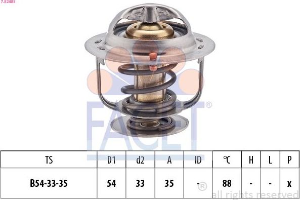 Термостат Facet Made in Italy - OE Equivalent для Hyundai Accent I 1994-2000. Артикул 7.8248S
