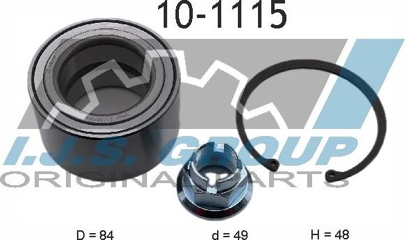 Ступичный подшипник (комплект) IJS Group. Артикул 10-1115