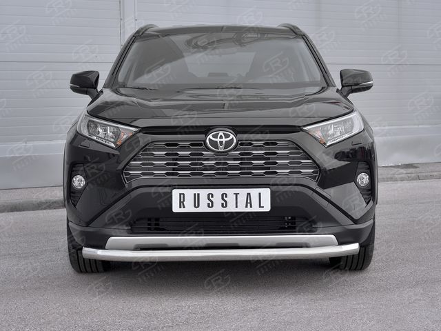 Защита RusStal переднего бампера d63 (секции) для Toyota RAV4 V 2019-2026. Артикул TR4Z-003361