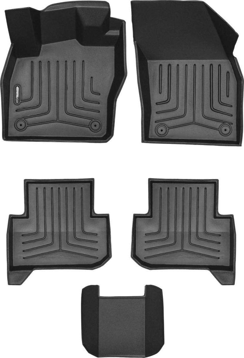 Коврики Euromat 3D Liner (Укороченные) для салона Volkswagen Tiguan II 2016-2026. Артикул EM3DLI-005415.1