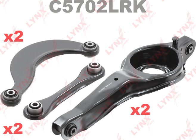 Комплект рычагов задней подвески FORD Focus II, C-Max (Lynxauto). Артикул C5702LRK