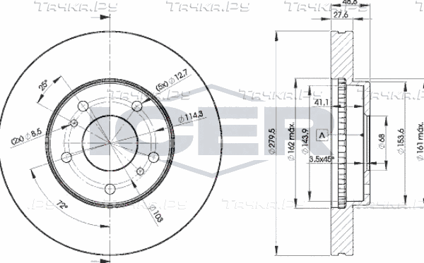 Тормозной диск Icer. Артикул 78BD4103-2