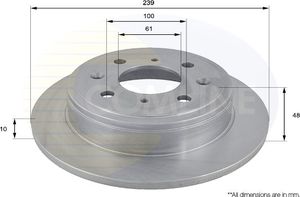 Тормозной диск Comline задний для Lotus Elise II 2000-2025. Артикул ADC0518