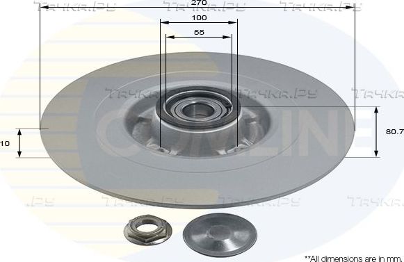 Тормозной диск Comline COATED задний для Renault Scenic II 2003-2009. Артикул ADC3003