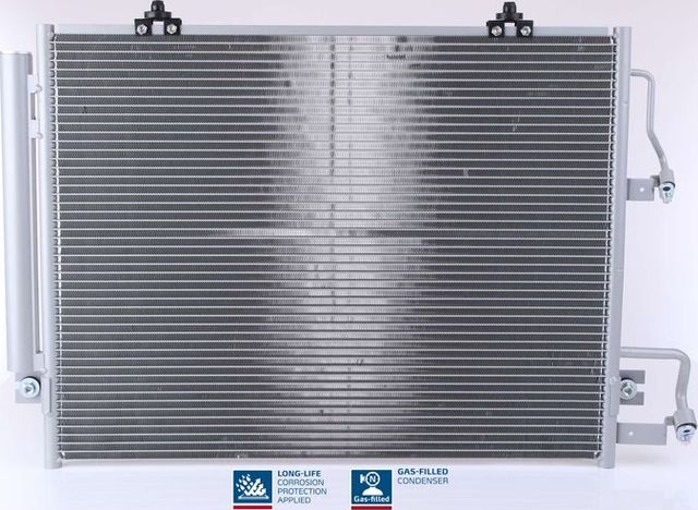 Радиатор кондиционера (конденсатор) Nissens (алюминий) для Mitsubishi Pajero IV 2006-2009. Артикул 940166