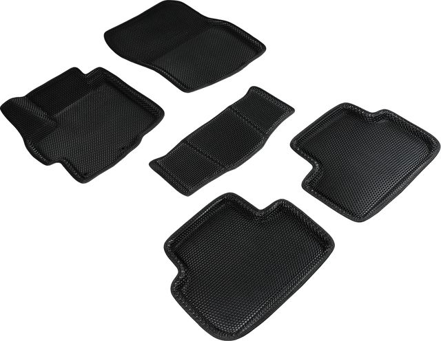 Коврики Seintex 3D EVA Соты для салона Mitsubishi ASX 2010-2026 ЧЕРНЫЕ. Артикул 95421