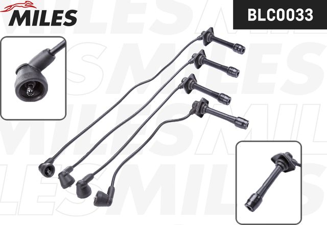 Высоковольтные провода (провода зажигания) (комплект) Miles для Mazda MPV II (LW) 2002-2006. Артикул BLC0033