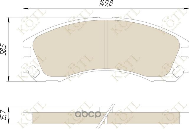 Колодки тормозные дисковые передние к-т MITSUBISHI OUTLANDER 03>/PAJERO 90>00/00> (Kotl) Kotl. Артикул 3200kt