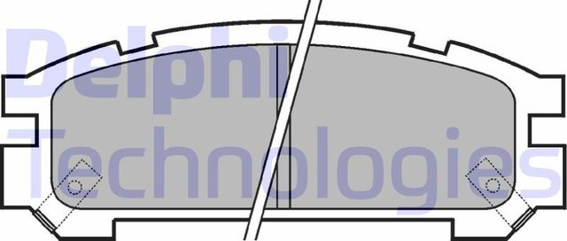 Тормозные колодки Delphi (Low-Metallic). Артикул LP814