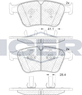 Тормозные колодки Icer. Артикул 182085