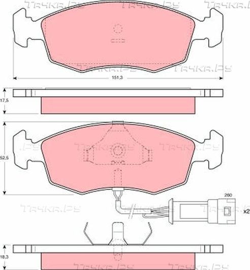 Тормозные колодки TRW. Артикул GDB301