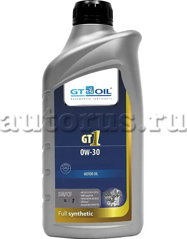 Масло GT1  SAE 0W-30  API SN/CF син.  1 л (GT OIL). Артикул 8809059408551