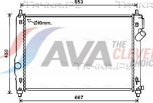 Радиатор охлаждения двигателя AVA ** CLEVER FIT ** для Chevrolet Aveo I 2006-2012. Артикул CT2064
