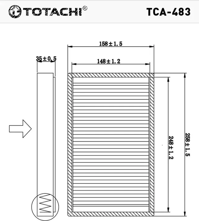 TOTACHI TCA-483 OEM 1118-8122-010 MANN CU 26 004 Totachi. Артикул TCA483