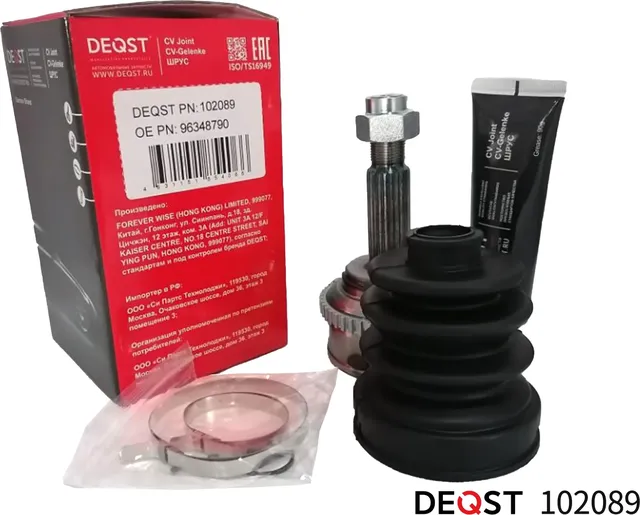 ШРУС CHEVROLET AVEO 1.2/1.4 02- нар. (ABS) (Deqst). Артикул 102089