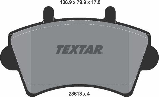 Тормозные колодки Textar Q+. Артикул 2361301