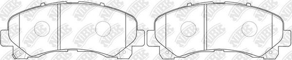Тормозные колодки NiBK передние для Isuzu D-Max II 2012-2020. Артикул PN0822