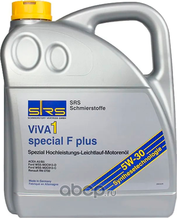 SRS Масло моторное VIVA 1 Special F Plus 5W-30 (4 л.). Артикул 4033885001394