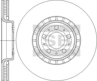 Тормозной диск Sangsin Hi-Q передний для Volvo XC90 I 2002-2014. Артикул SD6106